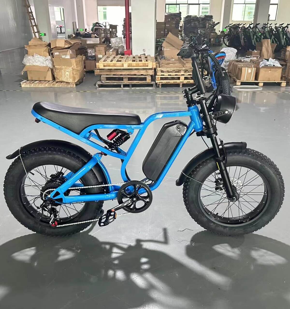 Bluvall SU8 Moped Style Ebike 52V  31MPH 60 Miles Full Suspension